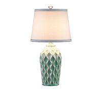 QYYZTQY Table Lamps,Reading Lamp Desk Lamp Style Living Room Bedroom Bedside Lamp American Vintage Living Room Wroom Bedside Light Table Lamp/Cyan Warm as Ever