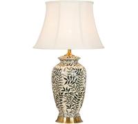 QYYZTQY Table Light Nightstand Lamp American Classic Ceramic Table Lamp Desk Table Lamps Vintage Bedside Hotel Bedside Nightstand Light Table Lamps for Bedroom (A Remote Control Switch)
