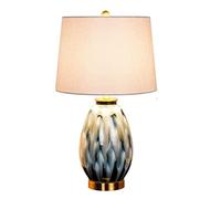 QYYZTQY Table Light Nightstand Lamp Kiln Transformed Ceramics Table Lamp American Decor Bedside Lamps Postmodern Light Luxury Bedroom Nightstand Lamps Table Lamps for Bedroom(A)