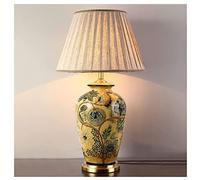 QYYZTQY Table Light Nightstand Lamp Table Lamp American Vintage Ceramic Table Lamps Traditional Nightstand Lamp for Bedroom Living Room Office Table Lamps for Bedroom(B,Dimmer Switch)