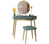 QYYZTQY Table,Makeup Vanity Nordic Table for Bedroom Dressing Room Adults Girls with Mirror and Makeup Stool