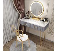 QYYZTQY Table,Nordic Dressing Table Marble Countertop for Jewelry and Cosmetic Storage - with Makeup Stool, Girls Bedroom Set