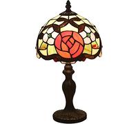 QYYZTQY Table Table Lamp 8 Inch Table Lamp Bedside Lamp European Style with Pink Glass Pink for Salon Bedroom Salon Warm as Ever