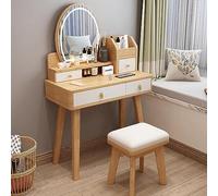 QYYZTQY Table,Vanity Desk Openable Mirror and Lights,Bedroom Cabinets,Vanity with 3 Color Options, Dressing Table W