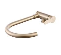 QYYZTQY Taps Folding Inside Window Brushed Gold Faucet Stainless Steel Swivel Single Hole Kitchen Sink Taps-B