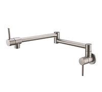 QYYZTQY Taps for Pot Filler Wall Mounted Brass Double Handle Cold Water Tap Teleskitchen Faucet Kitchen Sinks Tap-Golden