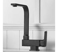 QYYZTQY Taps Inside Window Tap Black Brass Sink Hot and Cold Folding Rotatable Kitchen Faucet