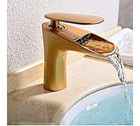 QYYZTQY Taps Kitchen Brass Wall-Mounted Bathroom Sink Faucet Chrome Waterfall Basin Faucet-B,B,Kitchen faucets(A)