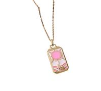 QYYZTQY Tarot Card Necklace For Women and Girls, Punk Tarot Sun God Star Moon Hand Flame Square Necklace, Pisces Necklace, Taurus Necklace, Celestial Necklace, Pisces Necklace For Women