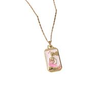 QYYZTQY Tarot Card Necklace For Women and Girls, Punk Tarot Sun God Star Moon Hand Flame Square Necklace, Pisces Necklace, Taurus Necklace, Celestial Necklace, Pisces Necklace For Women
