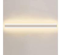 QYYZTQY Three-Color Dimmable Wall Bedside Wall Lamp Rectangle LED Ceiling Lamp Creative Iron Wall Mounted Light for Bedroom Living Room Bedside Decor Lamp (Color : White, Size : 40CM)