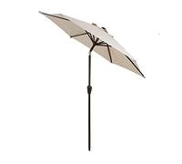 QYYZTQY Tilt Umbrella,270cm Aluminium Pole Beach Parasol with Crank Sun Protection,Outdoor Umbrella for Garden Deck Backyard and Pool (White)