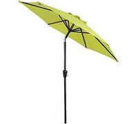 QYYZTQY Tilting Garden Parasol, Patio Umbrella with Hand Crank, and Protection, Sun Shades, Beach, Outdoor (Yellow 2.25M)