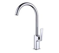 QYYZTQY Traditional Single Lever Sink Taps High ARC Faucet Solid Hot and Cold Kitchen Mixer Tap with Adapter for 1 Shower Head