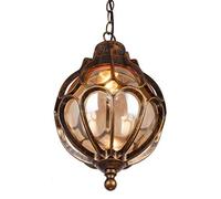 QYYZTQY V-intage Aluminium Outdoor Glass Globe Rainproof Exterior Hanging Lamps Mediterranean Waterproof Ceiling Pendant Lamp Continental Villa Pavilion Grape Courtyard Chande