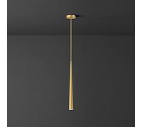 QYYZTQY V-intage Brass Pendent Lamp Dimmable Bedside Living Room Hallway Suspended Light Fixture, Chandelier