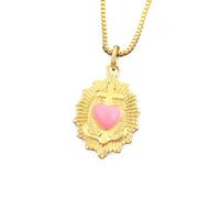 QYYZTQY Versatile Copper Gold Plated Glass Eye Pendant Jewelry Party Necklace - 10 Colors