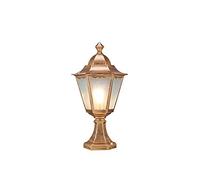 QYYZTQY Vintage Aluminium Die-Casting Pillar Lamp Post Lantern Traditional E27 Outdoor Lawn Lights Waterproof Landscape Lighting Column Light High Brightness Glass Garden Courtya(Bronze)