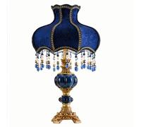 QYYZTQY Vintage Desk Lamp European Style Night Lamp Decorative Table Lamp Us Resin Minimalism Bedroom Living with Fabric Shade E27*1 for Hotel Cafe 33 * 55cm