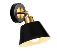 QYYZTQY Vintage Industrial Iron Sconces, Lamp, 350 Adjustable Metal Indoor Wall Lights with E26/ Base for Bedroom Bedside Kitchen Farmhouse Hallway(Black)
