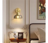 QYYZTQY Vintage Industrial Light Irregular Glass Hardwired for Mirror Living Room Bedroom Hallway Vanity Dressing Wall Mounted Lamp with E26/ Base(Black,18cm)