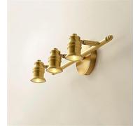 QYYZTQY Vintage Mounted Lamp ° Rotation Antique Brushed Brass Light LED for Bathroom Vanity Mirror Dressing Table Cabinet Living Room Wall