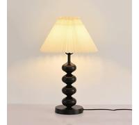 QYYZTQY WABI-Silent Vintage Bedside Desk Light French Cozy Handmade Fabric Desk Lamp for Bedroom Dormitory Study Table Lamp Loft Tea House Workbench Decorative Lighting Fixture(E26)