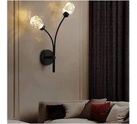 QYYZTQY Wall Double Head Wall Light Fixture Bedside Bracket Light Art Decor Wall Lamps for Living Room Bedroom Corridor (Size : Left) (Size : Right)