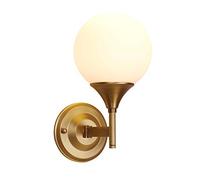 QYYZTQY Wall Light Glass Globe Lamp Shade Brass Wall, Drop Shape E27 Wall Lighting Fixture, Geometric Wall Lamps Bedside Wall Lights for Bedroom Hallway Stairs