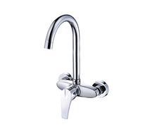 QYYZTQY Wall-Mounted, Hot and Cold Mix, Kitchen Sink, Laundry Pool Balcony, Copper, Chrome, Faucet
