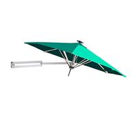 QYYZTQY Wall Mounted Patio Parasol Umbrella for Outdoor Garden Balcony, Aluminium Pole Sunshade Market Umbrella, 250cm / 8ft Canopy, Dark Green