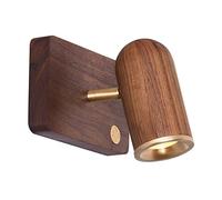 QYYZTQY Wall Sconces Rechargeable Wall Light Rotatable Walnut Wooden Lighting Fixture Bedside Wall Lamp for Living Room, Aisle, Corridor, Hotel,Left (Color : Right)