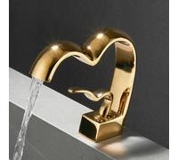 QYYZTQY washbasin Faucet Hot and Cold Toilet Waterfall Basin Sink Faucet All Copper, Gold