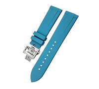 QYYZTQY WatchBand 19mm 20mm 21mm 22mm For Colorful Soft Fluorine Rubber Watch Strap Butterfly Clasp