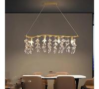 QYYZTQY Water Droplet Crystal Chandelier Luxury Hotel Lobby Restaurant Pendant Living Dining Room Ceiling Light for Home Decor