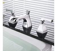 QYYZTQY Water-Tap Kitchen Sink Waterfall Basin Faucet Mixer Tap with Hot and Cold Dual Handle Bathroom Faucet/a