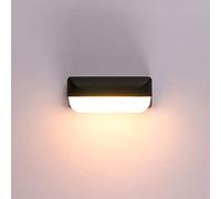 QYYZTQY Waterproof Outdoor Light LED, Matte Black Aluminium Down Lamp, IP65 Exterior Wall Sconces Home Decor Lighting Fixtures for Porch Garden Patio Bathroom (Color : 3000k-15.8cm)