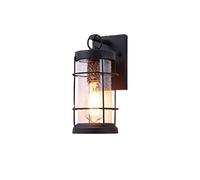 QYYZTQY Waterproof Outdoor Wall Sconces Light Fixtures Exterior Wall Lantern Outside House Lamps Black Metal with Clear Seeded Glass for House Garage Porch Patio