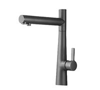 QYYZTQY Way Faucet Brass Hot and Cold Pure Water 360° Swivel Kitchen Mixer Grey