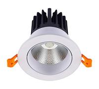 QYYZTQY White 7W Indoor Downlight Ceiling Light Fixture, 75mm Cut Hole No Flicker Spotlight Energy Saving Fire Rated Wash Wall Lamp, for Bathroom Hallway Stage Office Decoratio (Color : Warm White,
