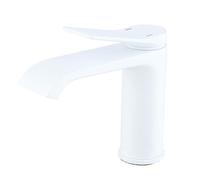 QYYZTQY White Bathroom Extra Long Waterfall Spout Vanity Faucet Single Handle Mixer Tap