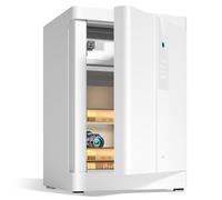 QYYZTQY White Deluxe, Smart Electronic Digital Security Box, Fingerprint Recognition Solid Steel Cabinet Safes with Hidden Password Function for Home Documents, Money Jewelry