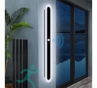 QYYZTQY with Motion Sensor Interior Acrylic Black Lamp Indoor Minimalist Long Wall Light Inside Fixtures for Living Room Bathroom Front Door Bedroom (Natural Light,80CM)