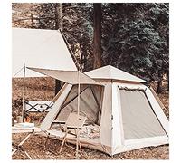 QYYZTQY with Porch 4 Man Waterproof,Double Doors Four Windows Tepee Tents Light and Stable Family Tent Ideal for Camping in The Garden