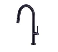 QYYZTQY with Pull Down Sprayer Black Faucets for Sinks, Hot and Cold Sink Faucet, Multi-Function Kitchen Faucet-Brushed-B