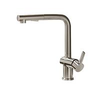 QYYZTQY with Pull Down Sprayer Sink Faucet High ARC Rotating Single Handle Hot and Cold Water Kitchen Mixer Tap, 2 Functions,Black Shower Head