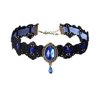 QYYZTQY Women and Girls Retro Gothic Lace Choker Elegant Necklace Black Costume Pearls Necklaces for