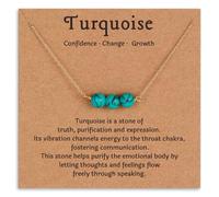 QYYZTQY Women's Jewelry Gold Plated Handmade Natural Crystal Healing | Black Tourmaline, Moonstone, Turquoise, Peridot, Carnelian, Citrine, Rose Quartz, Green Aventurine Pendants jewlery