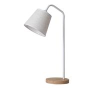 QYYZTQY Wood Desk Lamp Fabric Table Light Desktop Nightstand Lamp Accent Lamp Task Lighting Fixture Indoor Bedside Desk Table Reading Lights for Bedroom Office Living Room