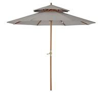 QYYZTQY Wood Parasol Sun Shade Outdoor Canopy Grey Ideal for Park, Beach Side, Garden Pool Patio Umbrella